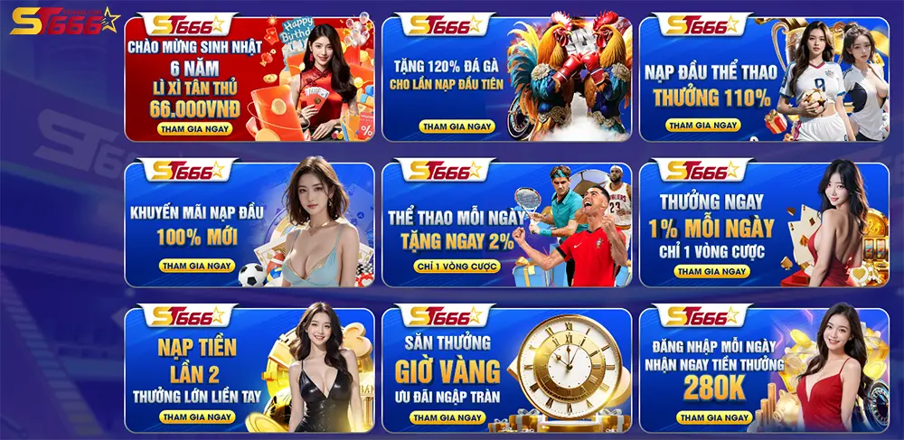 Khuyến mãi ST666 cho tân thủ